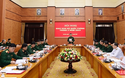 Đại tướng Phan Văn Giang chủ trì giao ban Bộ Quốc phòng tháng 3-2023: Toàn quân ổn định, hoàn thành tốt nhiệm vụ được giao